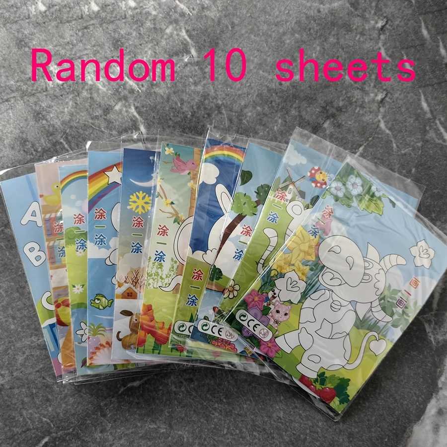 10 piece 3D EVA foam sticker set, DIY cartoon animal learnin