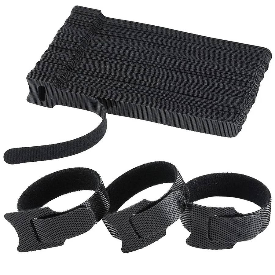 100pcs Releasable Cable Organizer Ties Mouse Earphones Wire