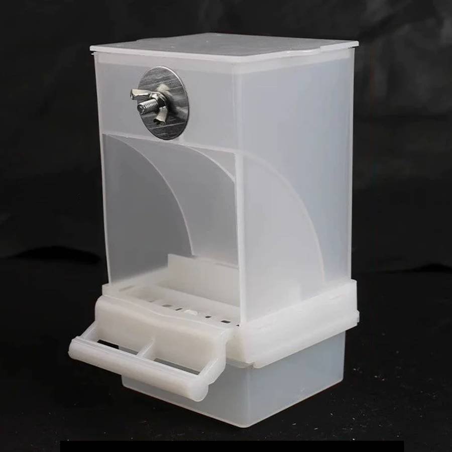 1PC Parrot Feeder Anti-Spill Transparent Bird Food Box Clear
