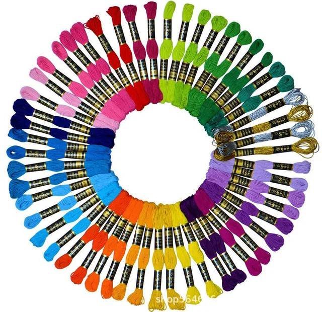 50/100/150/200/447Pcs Multicolor Embroidery Thread Cross Sti