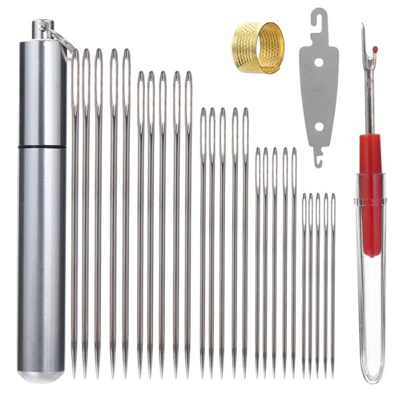 Hand Sewing Needle Set with Thimble