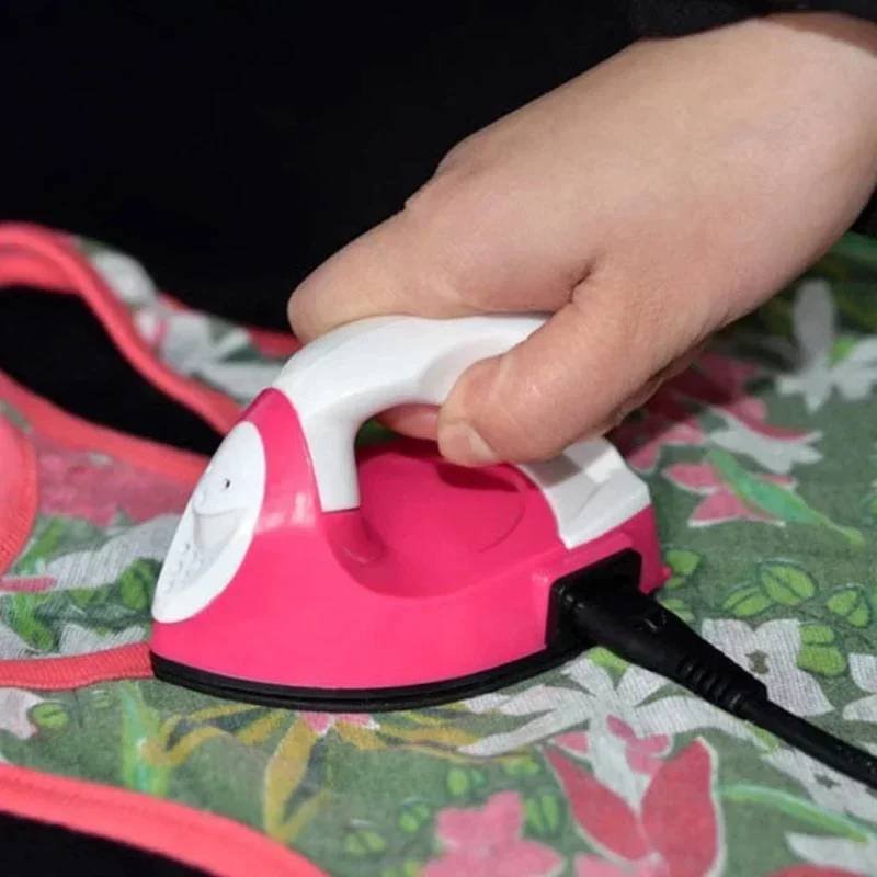 Mini Electric Iron Portable Travel Craft Clothing Sewing Pad