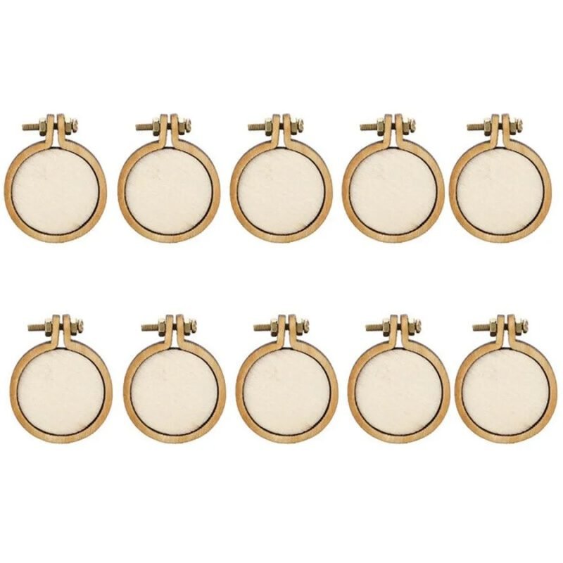 Mini Embroidery Hoops, Ten Pack