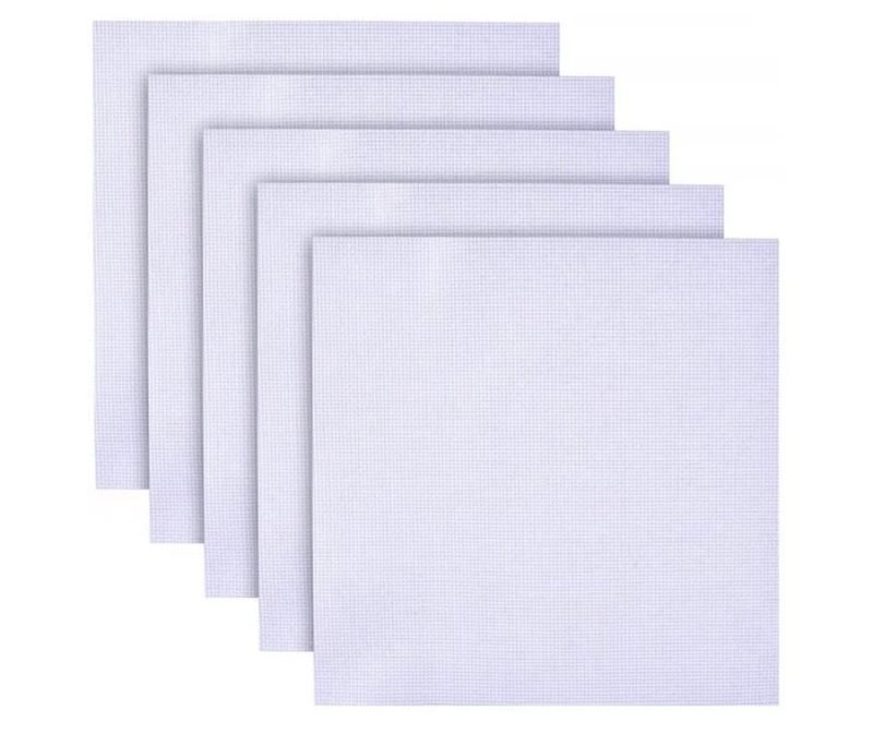 White Aida Cloth, Five Sheet Pack
